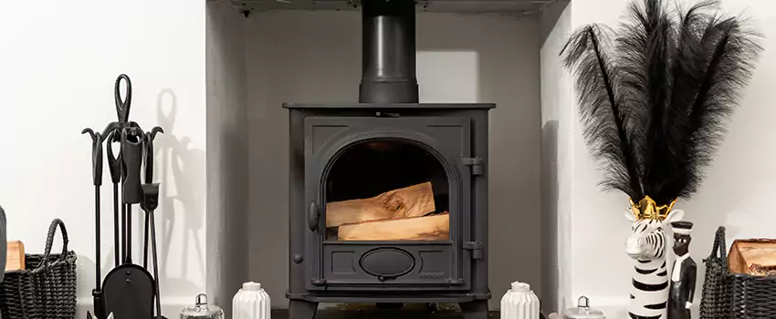 Thelin Hearth Products Providence Pellet Insert Fireplace Installation in North Cowichan, BC