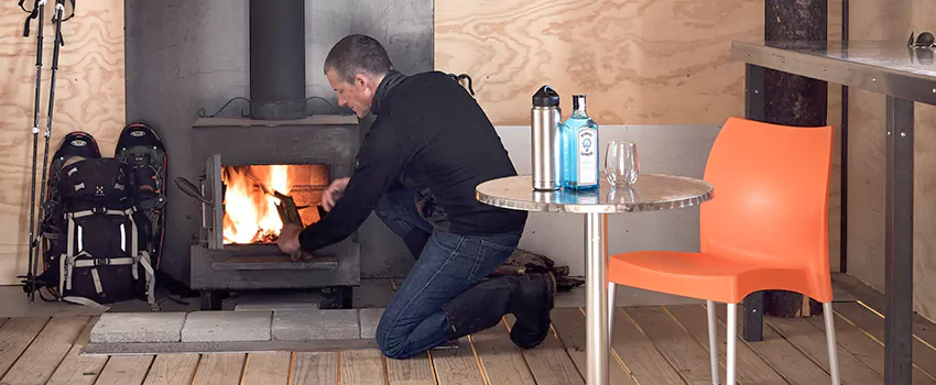 Open Hearth Wood Fireplace Installation in North Cowichan, BC