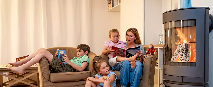 Outdoor Morso Fireplace Broken Screen Replacement in North Cowichan, British Columbia